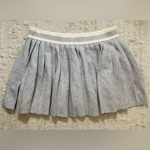 Aerie Light Gray Pleated Skater Skirt